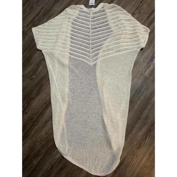 Chicos Beach Boho Quiet Luxury Minimalist Casual Crochet Linen Blend Kimono New - Picture 11 of 12